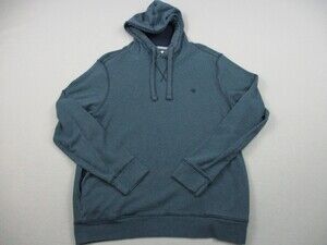 Fat Face Hoodie Men Large Blue Stripe Pullover Long Sleeve Knit Pockets UK L